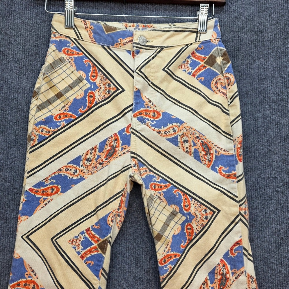 Free People Just Float On Flare Jeans Womens Paisley Multi 25 Good Boho Retro - Picture 3 of 13